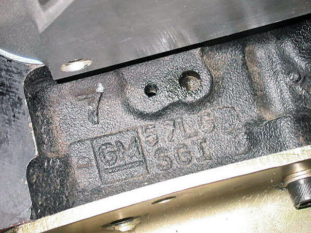 small block chevy stamped number identification